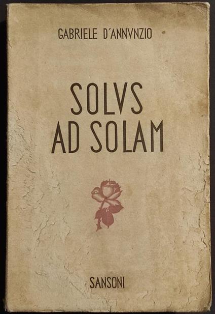 Solus ad Solam - copertina