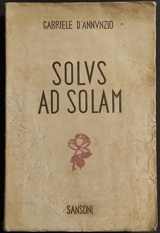 Solus ad Solam - copertina