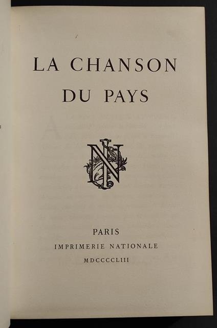La Chanson du Pays - copertina