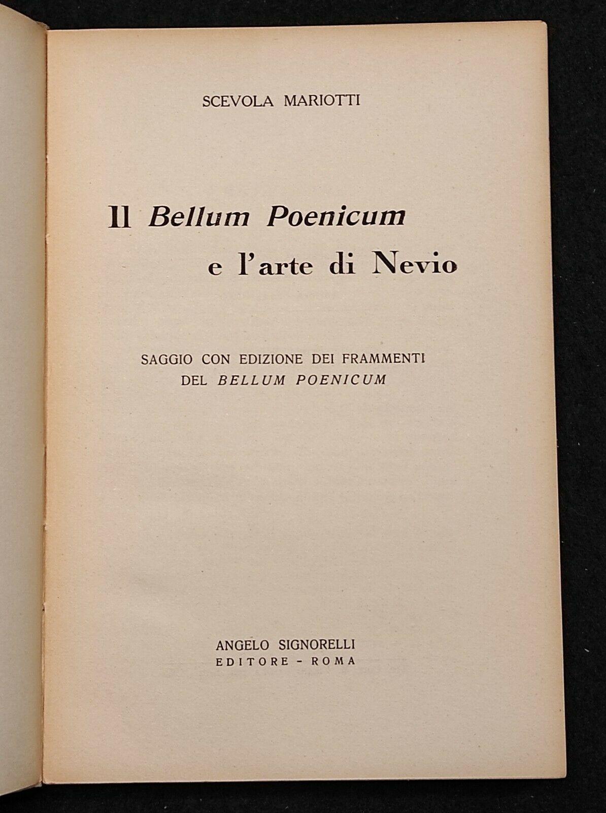 Il Bellum Poenicum e l'Arte di Nevio