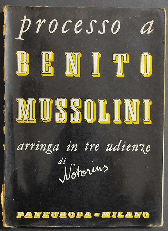 Processo a Benito Mussolini - copertina
