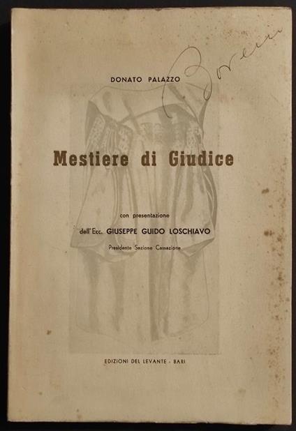 Mestiere di Giudice - copertina