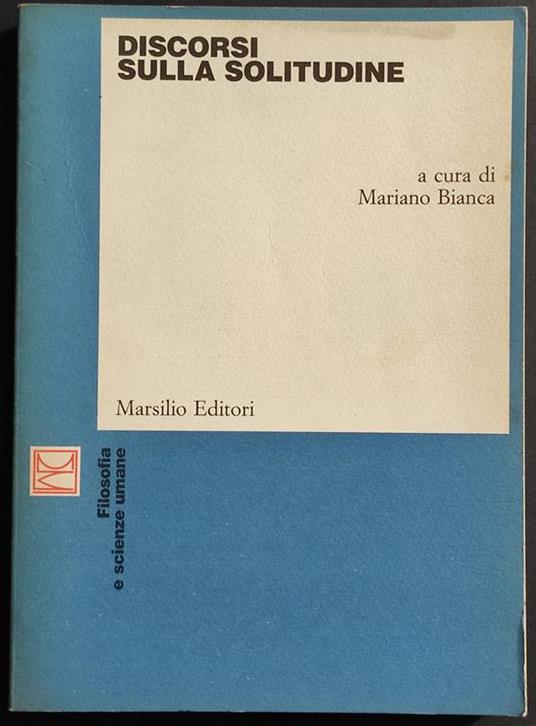 Discorsi sulla Solitudine - copertina