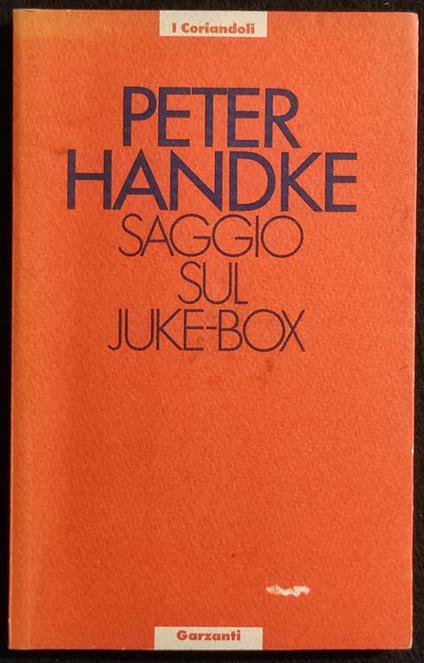 Saggio sul Juke-Box - Peter Handke - copertina