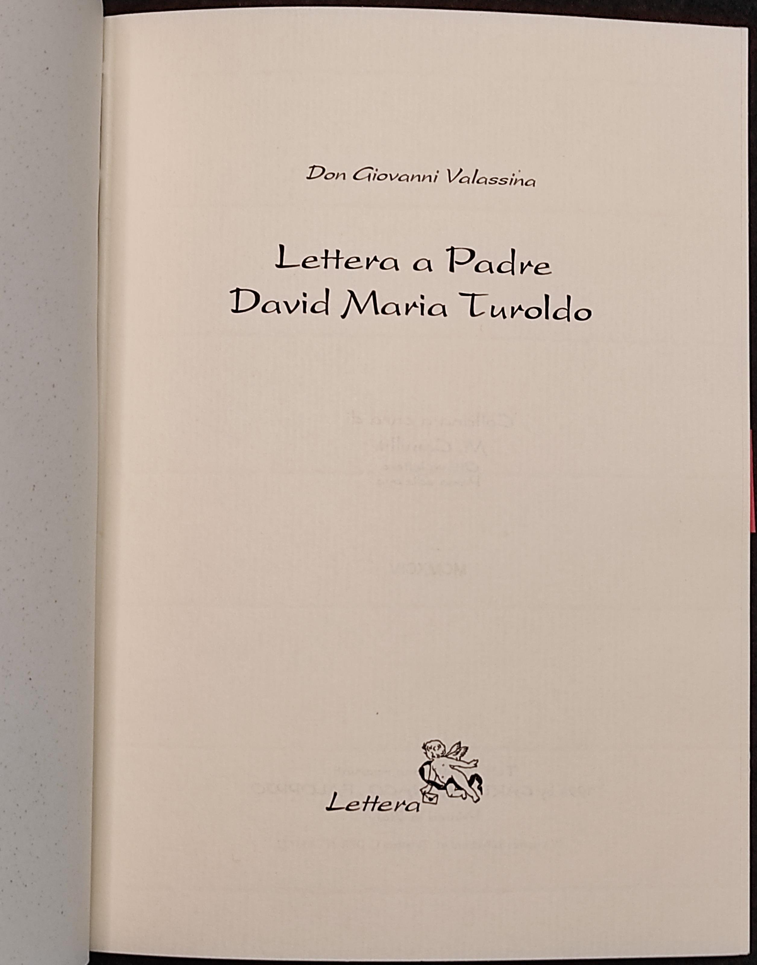 Lettera a Padre David Maria Turoldo