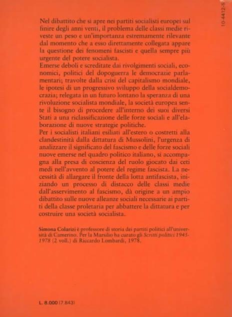 Classe operaia e ceti medi - Simona Colarizi - 2