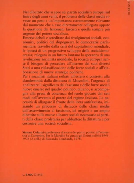 Classe operaia e ceti medi - Simona Colarizi - 2