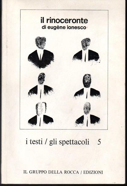Il rinoceronte - Eugène Ionesco - copertina