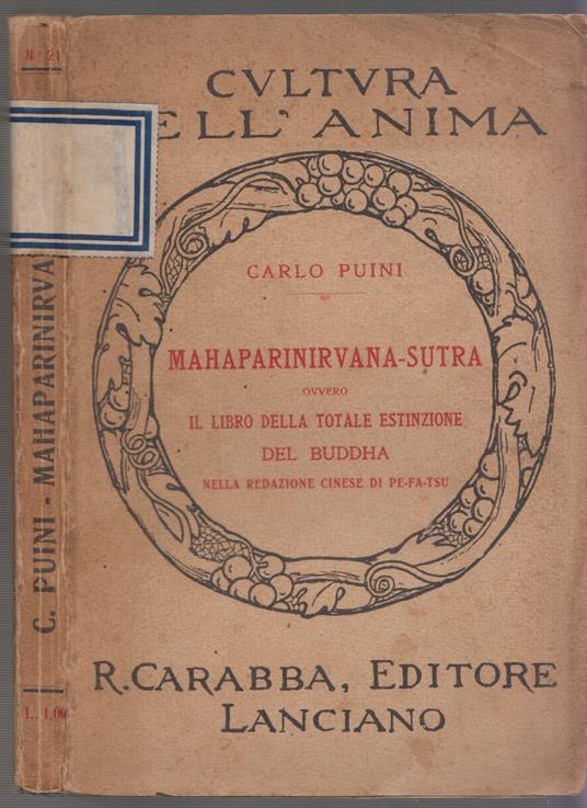 Mahaparinirvana-sutra ovvero il libro della totale estinzione del Buddha - copertina