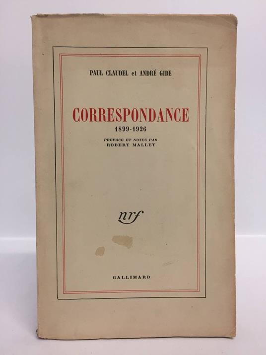 Correspondance 1899-1926 - copertina