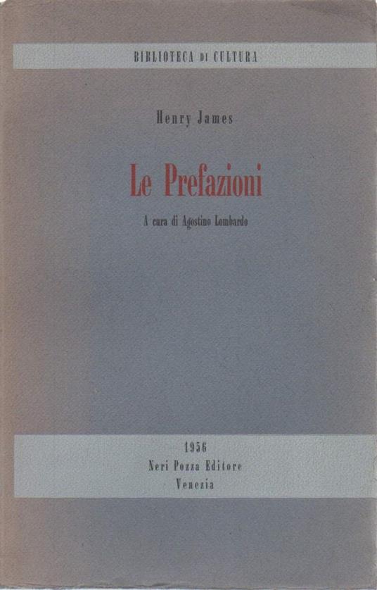 Le Prefazioni  - Henry James - copertina