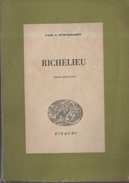 Richelieu  - Carl J. Burckhardt - copertina