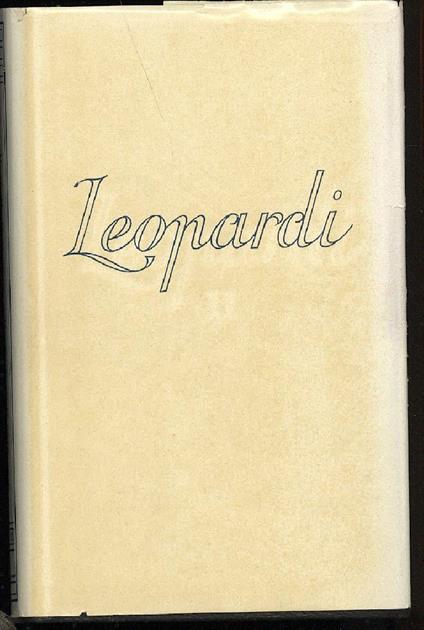 Tutte Le Opere di Giacomo Leopardi-vol. Ii - Francesco Flora - copertina