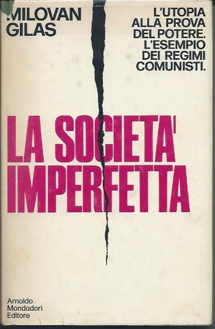 La Societa Imperfetta  - Milovan Gilas - copertina