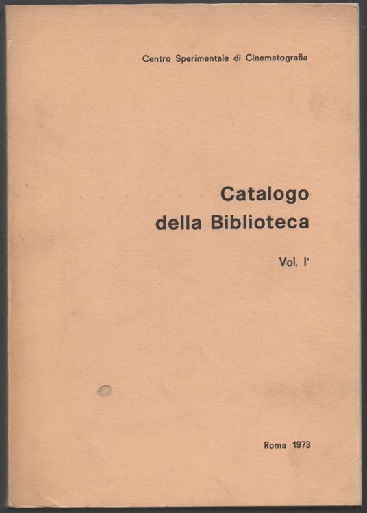 Catalogo Della Biblioteca  - copertina