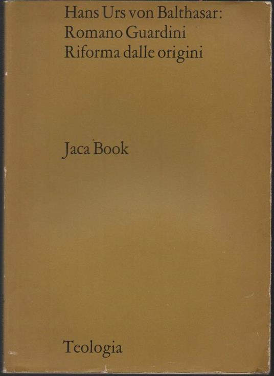 Romano Guardini-riforma Dalle Origini  - copertina
