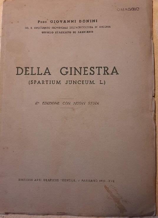 Della Ginestra(spartium Junceum.L.) - copertina