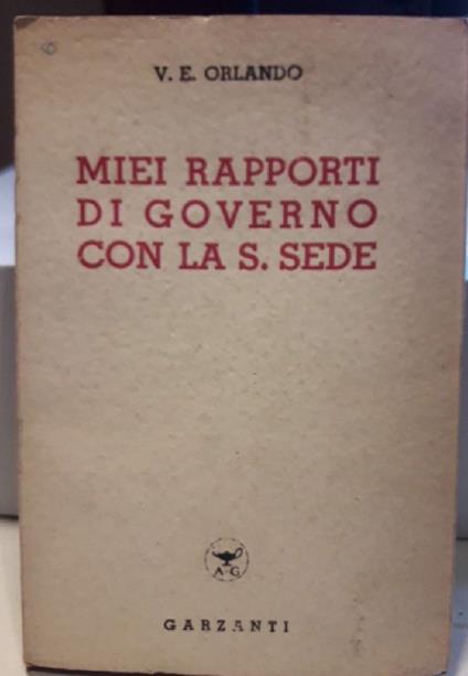 Miei Rapporti di Governo con La S. Sede - copertina
