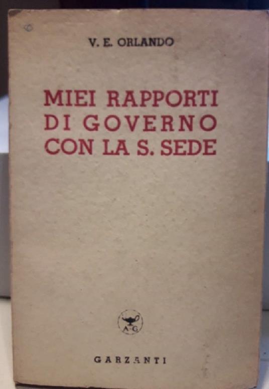 Miei Rapporti di Governo con La S. Sede - copertina
