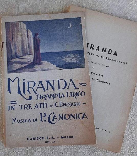 Miranda-dramma Lirico in Tre Atti - copertina