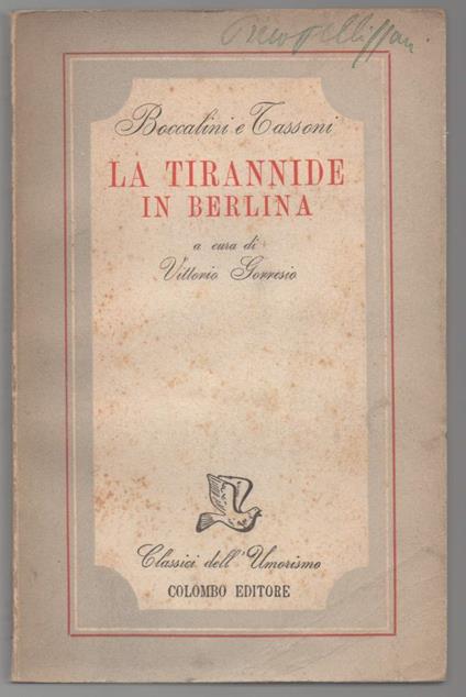 La Tirannide in Berlina  - copertina
