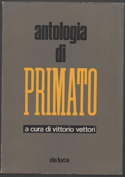 Antologia di Primato  - Vittorio Vettori - copertina