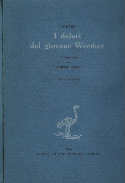 I Dolori Del Giovane Werther  - Johann Wolfgang Goethe - copertina