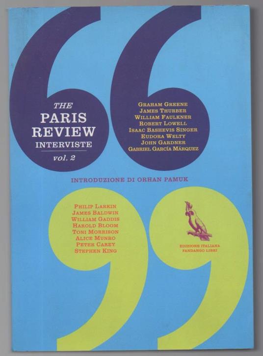 The Paris Review Interviste Vol. 2 - copertina