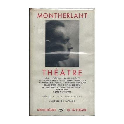 Theatre - Henry de Montherlant - copertina