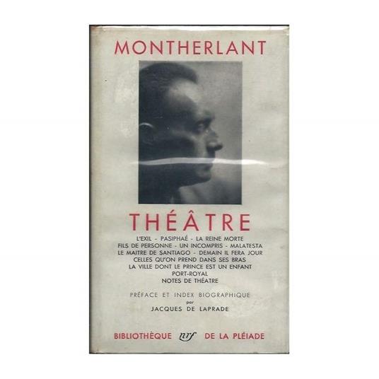Theatre - Henry de Montherlant - copertina
