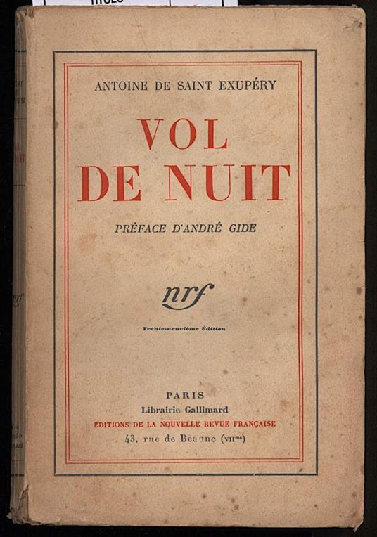 Vol De Nuit - copertina