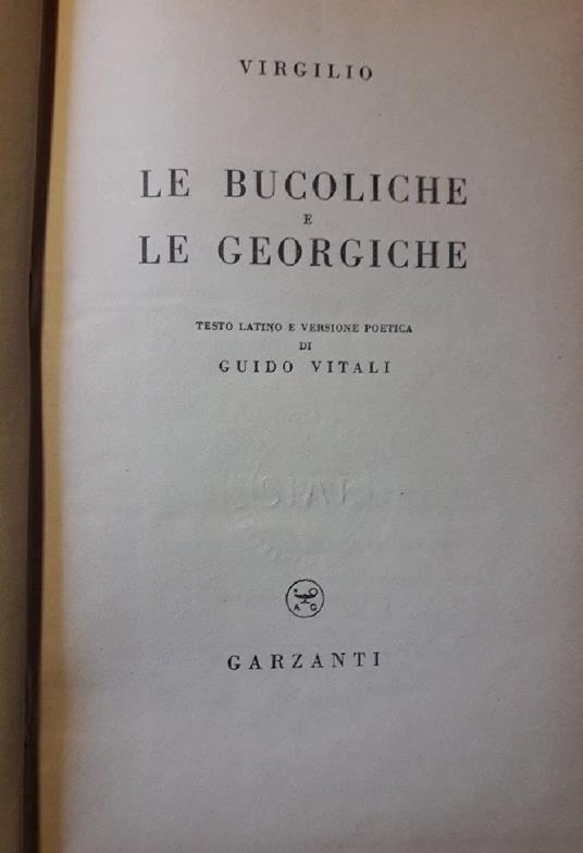 Le Bucoliche e Le Georgiche - Virgilio - copertina