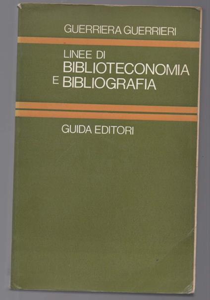 Linee di Biblioteconomia e Bibliografia - copertina