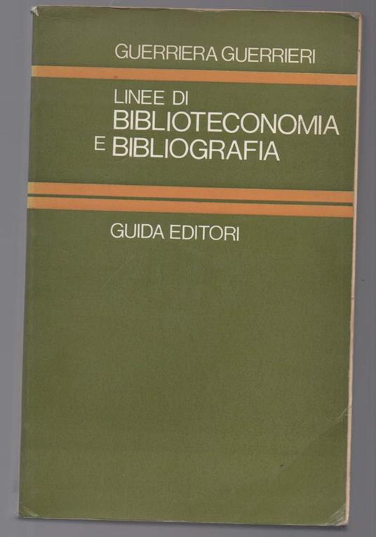 Linee di Biblioteconomia e Bibliografia - copertina