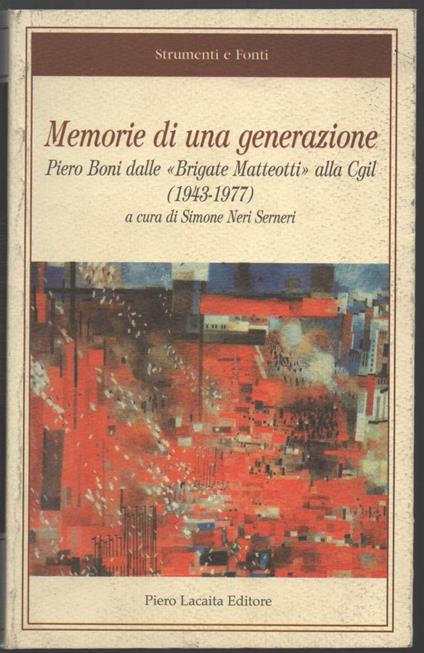 Memorie di Una Generazione - copertina