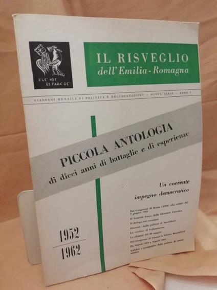 Il Risveglio Dell'emilia Romagna- Quaderni Mensili di Politica e Documentazione-nuova Serie Anno I - copertina