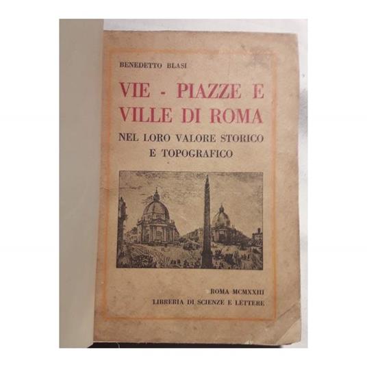 Vie-piazze-ville-di Roma Nel Loro Valore Storico e Topografico - copertina