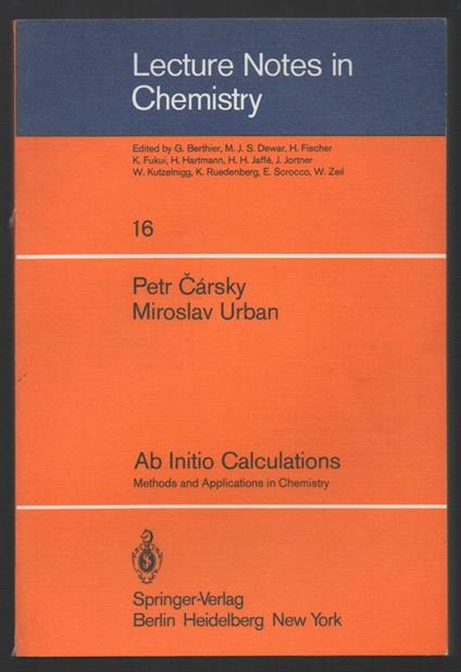 Ab Initio Calculations-methods And Applications in Chemistry  - copertina