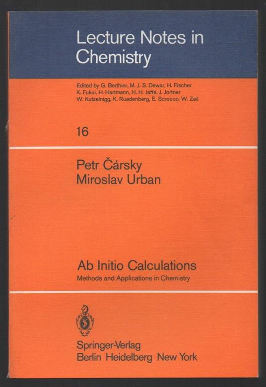 Ab Initio Calculations-methods And Applications in Chemistry  - copertina