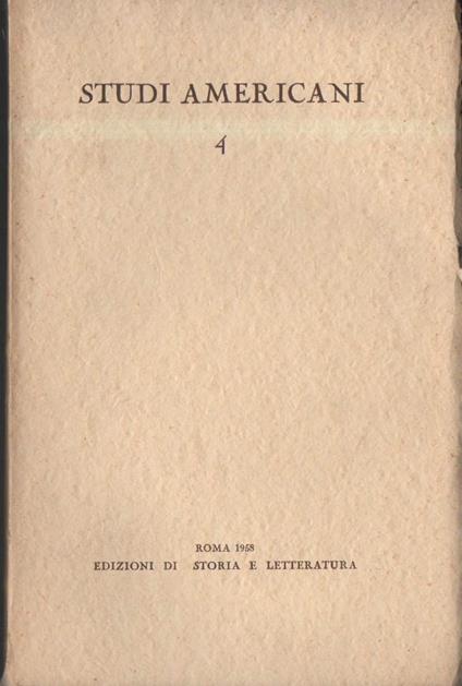 Studi Americani. N. 4  - copertina