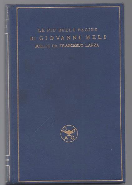 Le Più Belle Pagine di Giovanni Meli  - Francesco Lanza - copertina