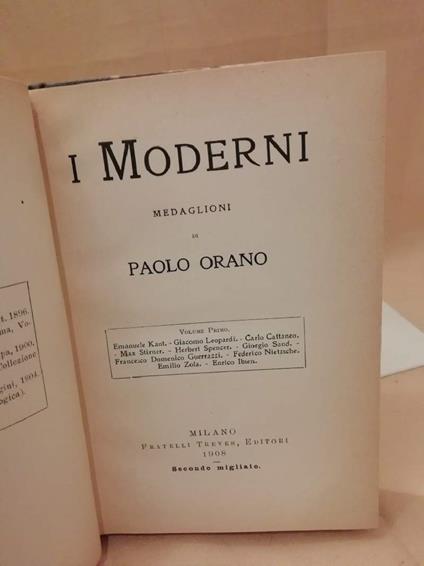 I Moderni Medaglioni Vol. I  - Paolo Orano - copertina