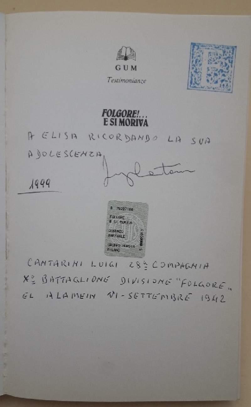 Folgore!... e Si Moriva-diario di Un Paracadutista