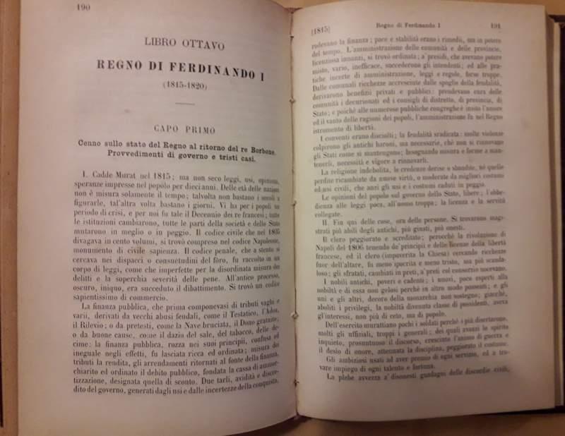Storia Del Reame di Napoli Dal 1734 Al 1825. con Una Notizia Intorno Alla Vita Dell'autore Scritta da Gino Capponi 