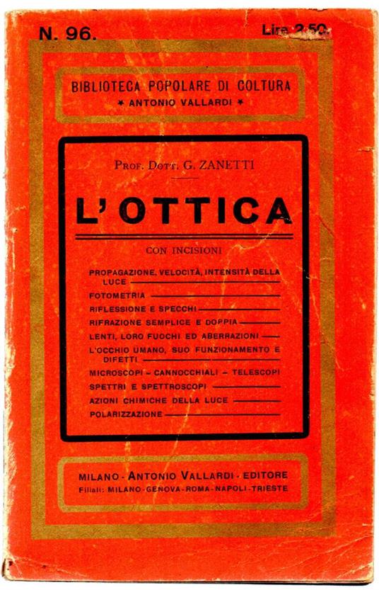 L' ottica - copertina