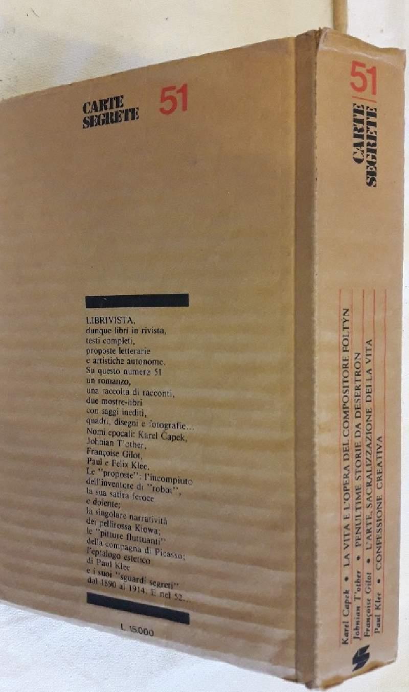 Carte Segrete -librivista di Letteratura e Arti-maggio 1986-n. 51