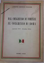 Dal Congresso di Firenze Al Congresso di Roma(gennaio 1953-dicembre 1955)