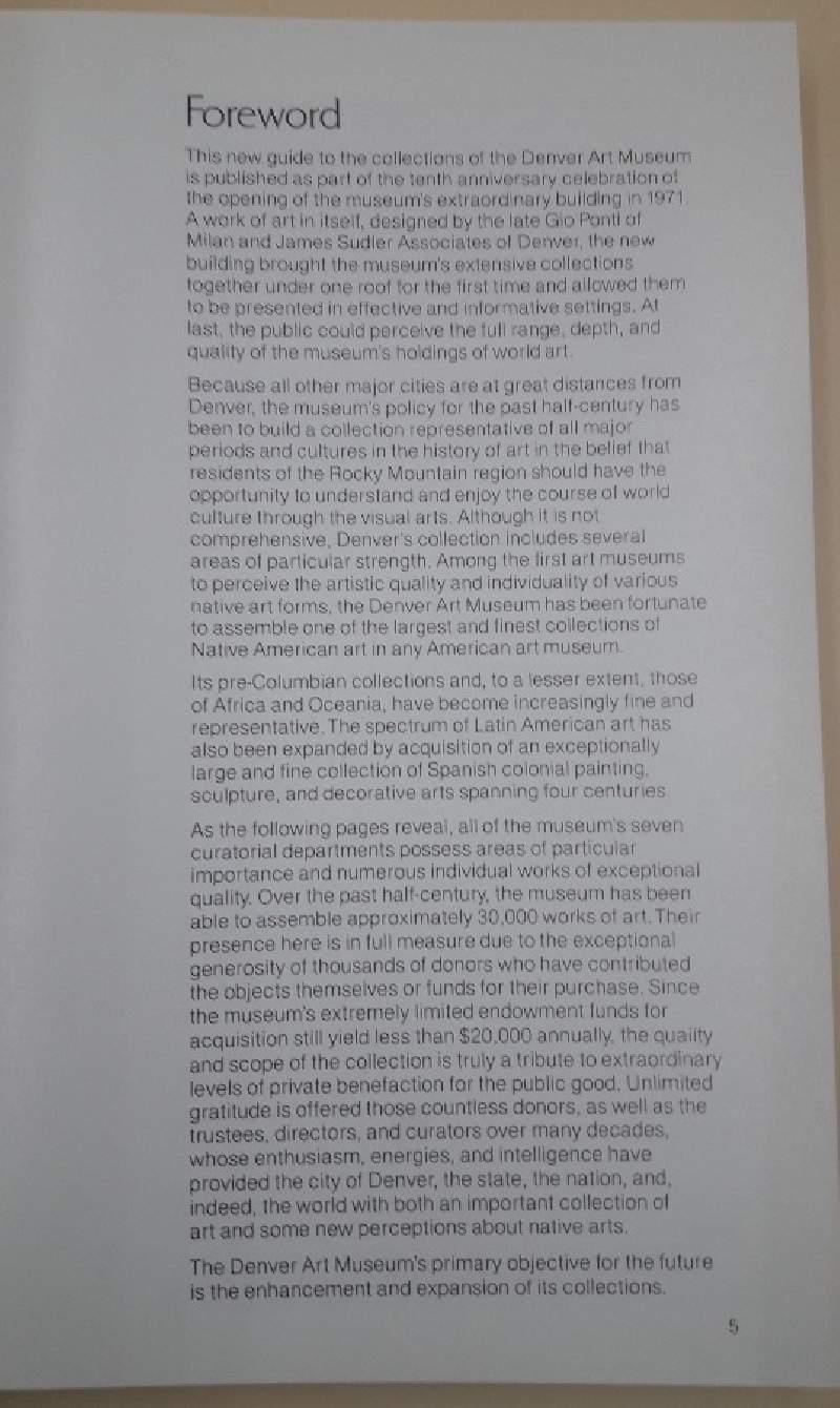 Denver Art Museum-major Works in The Collection