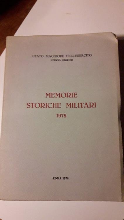 Memorie Storiche Militari 1978 - copertina