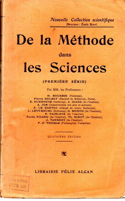 De La Methode Dans Les Sciences - copertina